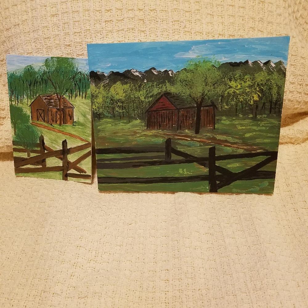 From Wendy's closet 2 handmade paintings that My Mom painted
